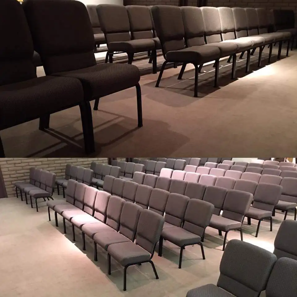 Factory Modern Connectable Padded Interlocking Metal Church Chair For