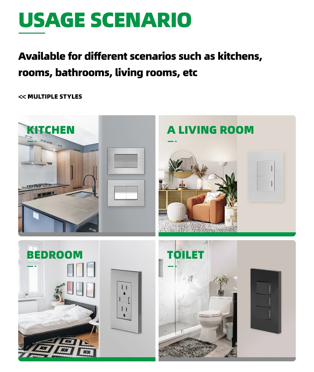 IGOTO Wall Switch Socket - American Standard Electrical Outlets