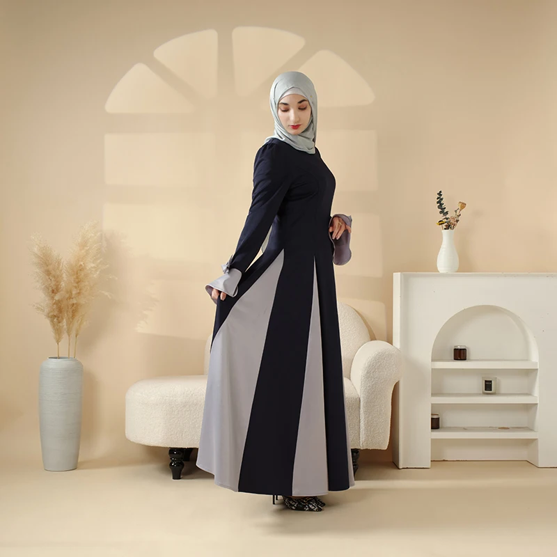 dress abaya elegant Elegant Long Sleeve Flowy Maxi Islamic Chiffon Abaya Dress – Abayaya main image 0