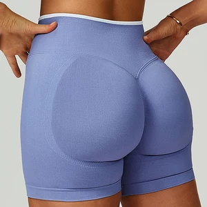 High Waist Seamless Scrunch Butt Yoga Shorts Women Quick Dry Breathable Elastic Gym Fitness Running Athletic Wear