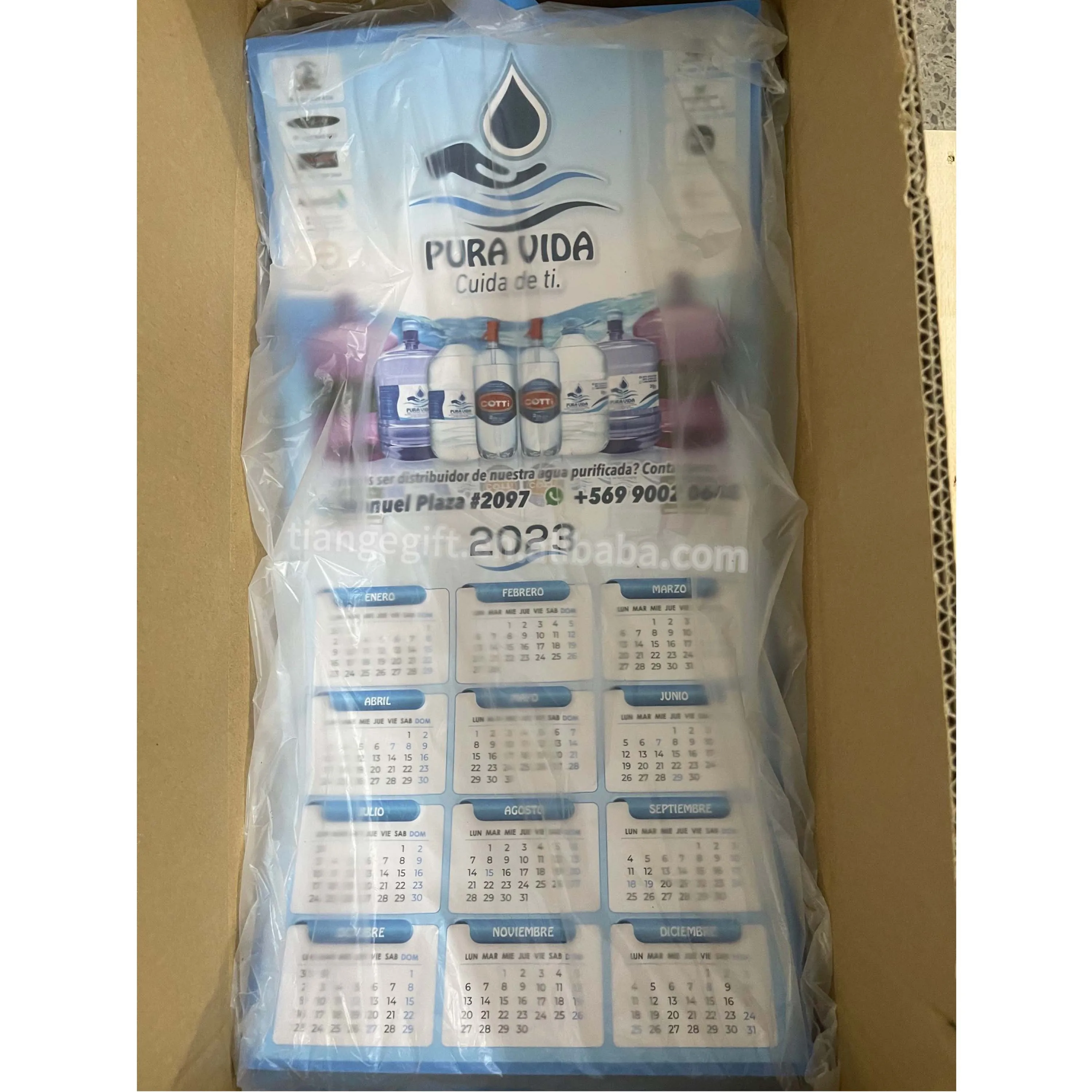 2023 Custom Company Logo Printing 3d Plastic Pvc Embossed Wall Calendar ...