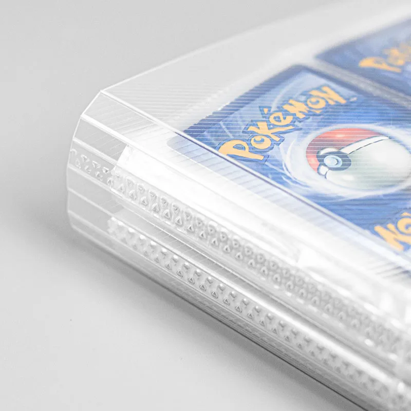 Transparent PP Cover with Clear 9 Pocket Trading Card Binder for Game Card Holder Album Book Collectors