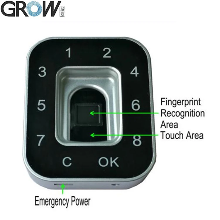 Недорогой замок для шкафа с отпечатком пальца GROW