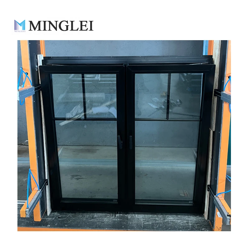 Minglei Factory's Modern Style New Soundproof Casement Aluminium Windows Aluminum Alloy Frame details