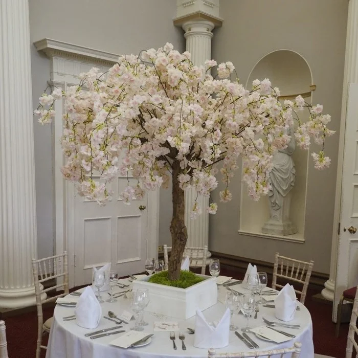 1.5M Wedding Table Tree Centerpieces Artificial Small Cherry Blossom Tree For Wedding Decoration