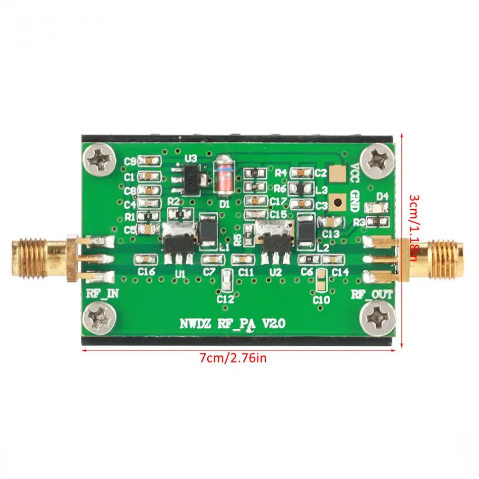 RFアンプボード 2MHz〜700MHz 3W HF VHF UHF FM送信機用電源アンプ