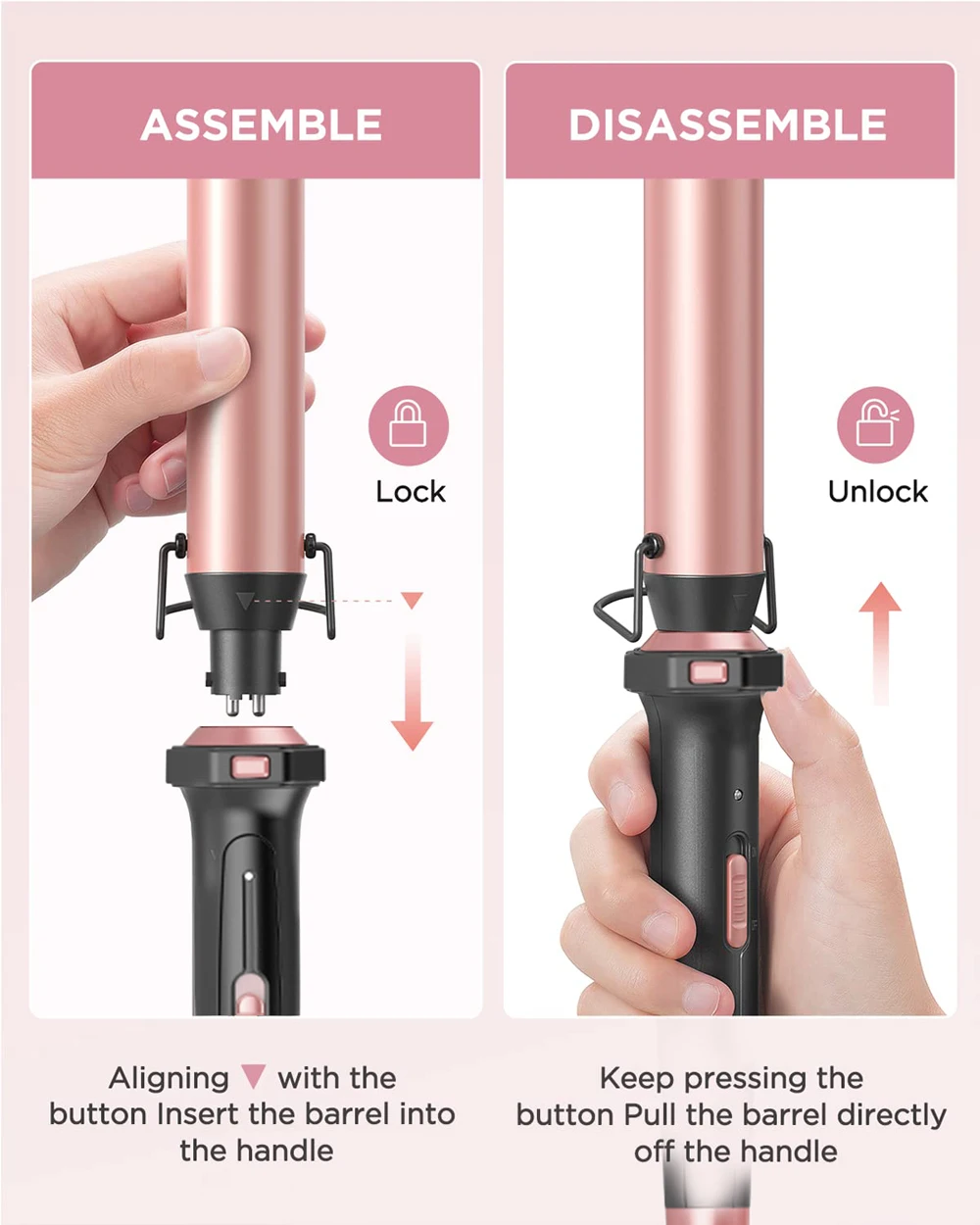 NB Wide Multi Kit Interchangeable Wand Multiple Head Electric Hair Curler Tong Curling Wand 5 in 1 hair styling