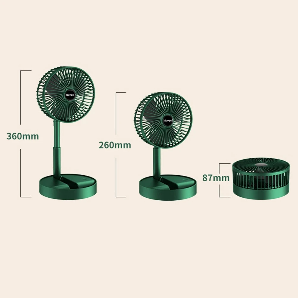 Rechargeable Table Fan Portable USB Handheld 12v Dc Stand Folding Pedestal Fan Foldable Standing Cooling Fan