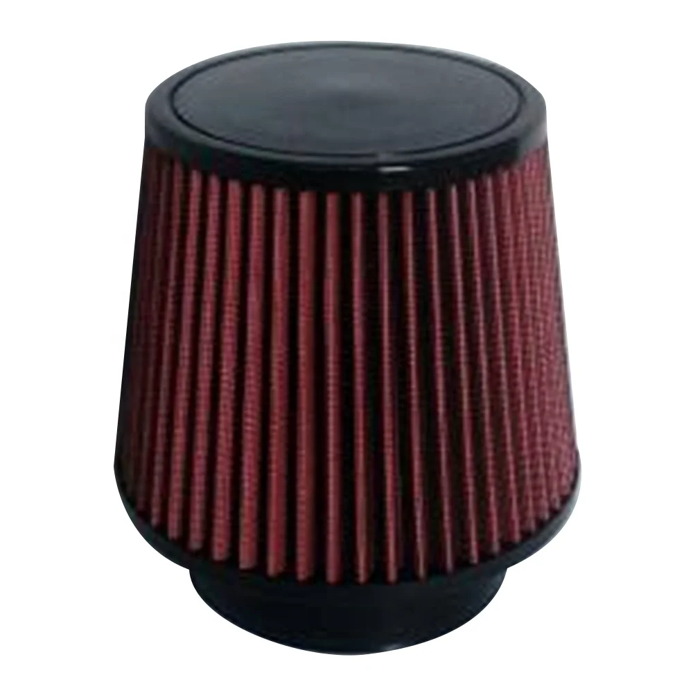 Red Cloth High Performance Universal Auto Parts Circular Round Air Filter Wire Mesh Manufacturer