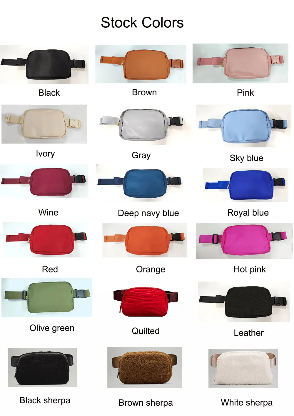 Ybn Wholesale Nylon Fanny Pack Bag Unisex Mini Belt Bag With Adjustable