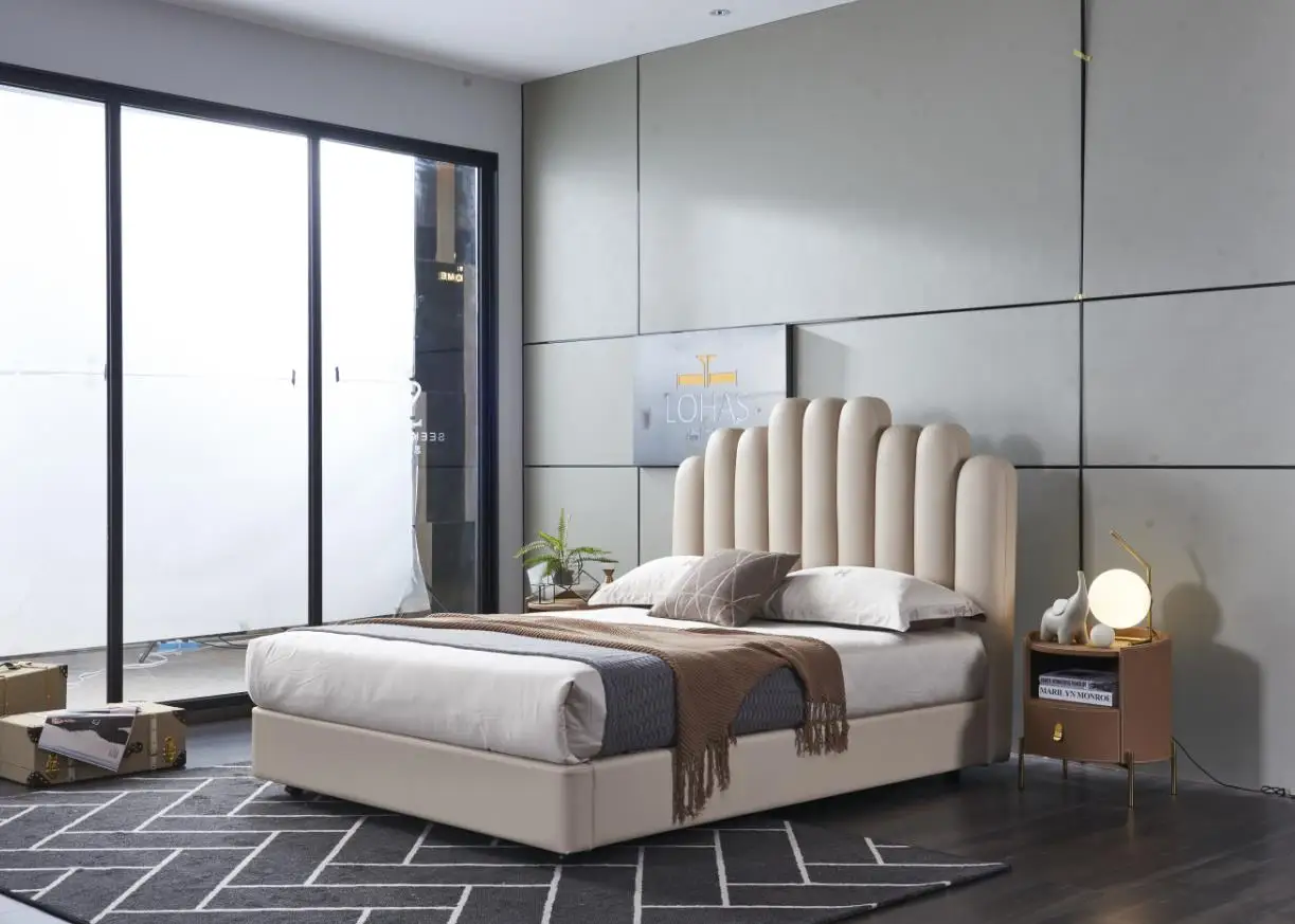 Luxury Bedroom Furniture Set Upholstered King Queen Double Size