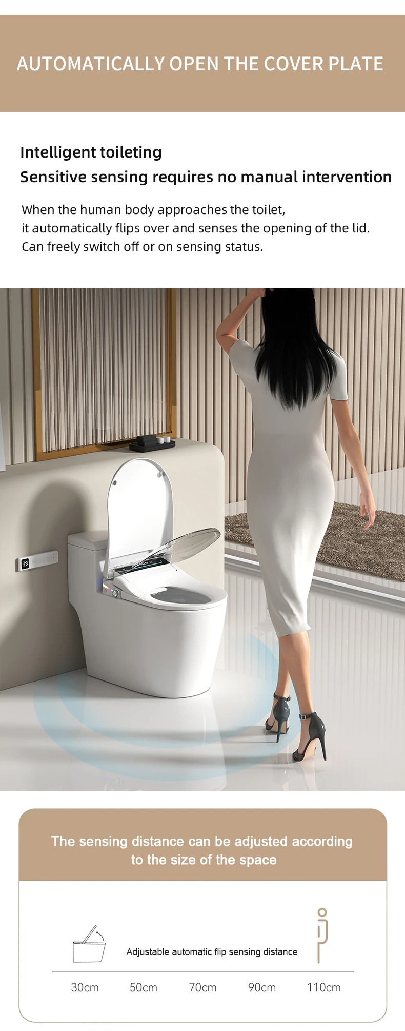 Smart Toilet Seat - Intelligent Multicolor Electric Flushable