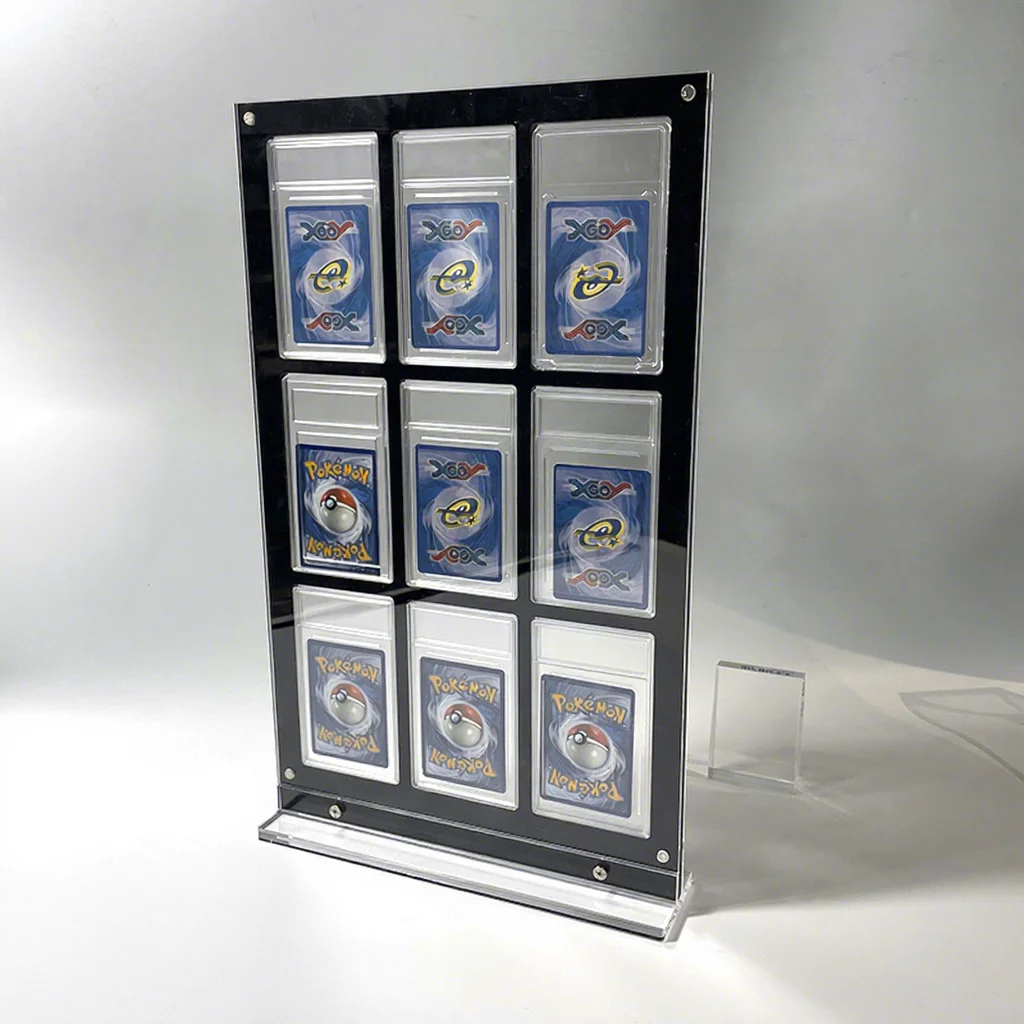 Hot Sell 9 Slots Trading Card Acrylic Display Frame for Graded Card Slab