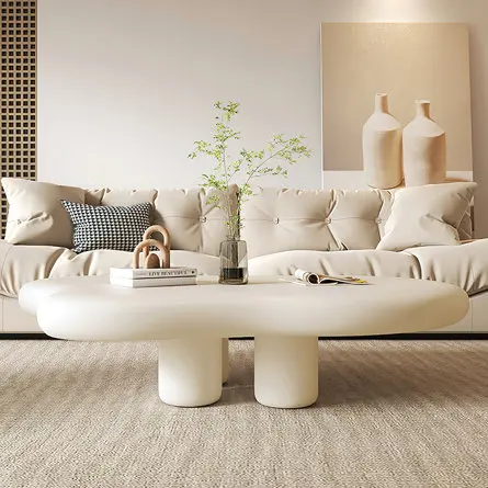 47.24'' Nordic Curved Coffee Table Irregular Household Table Fantastic Furniture