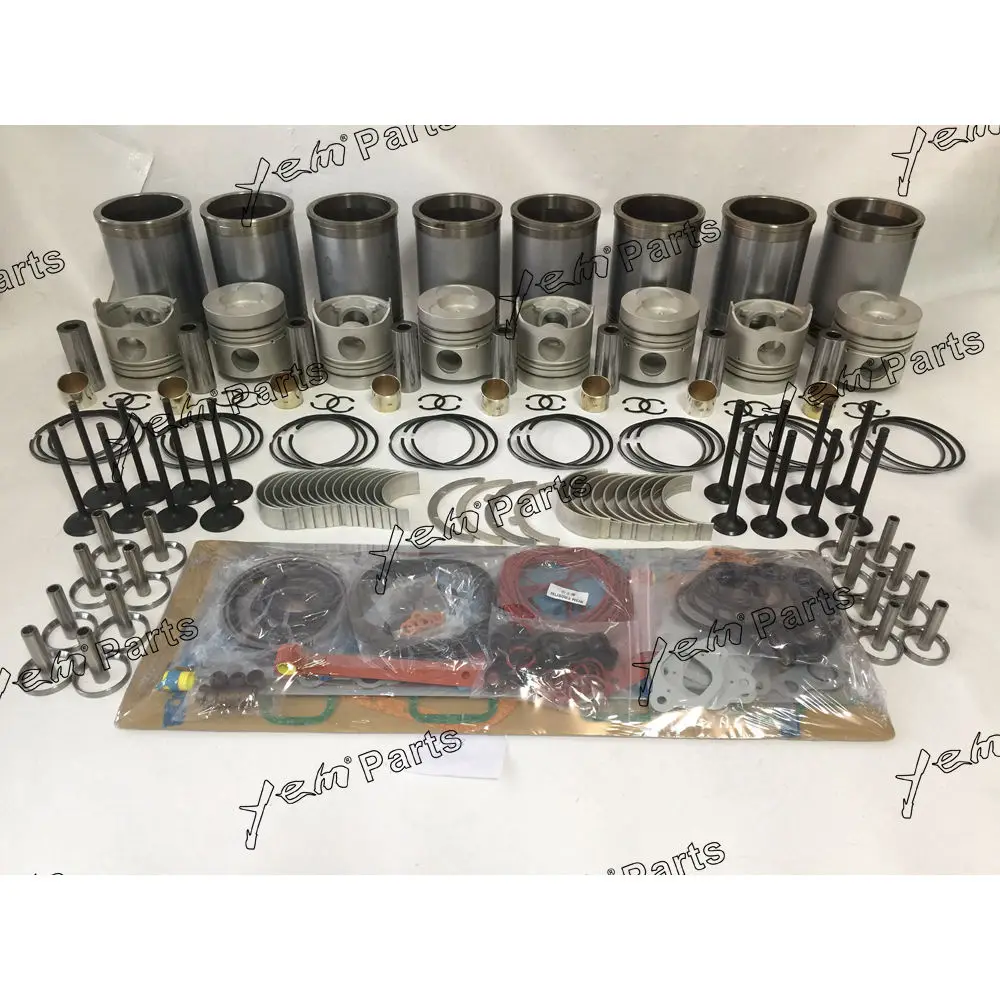 RD8 Rebuild Overhaul Repair Kit With Valves Engine Bearings Cylinder Liner Piston Rings Full Gasket Kit for Nissan