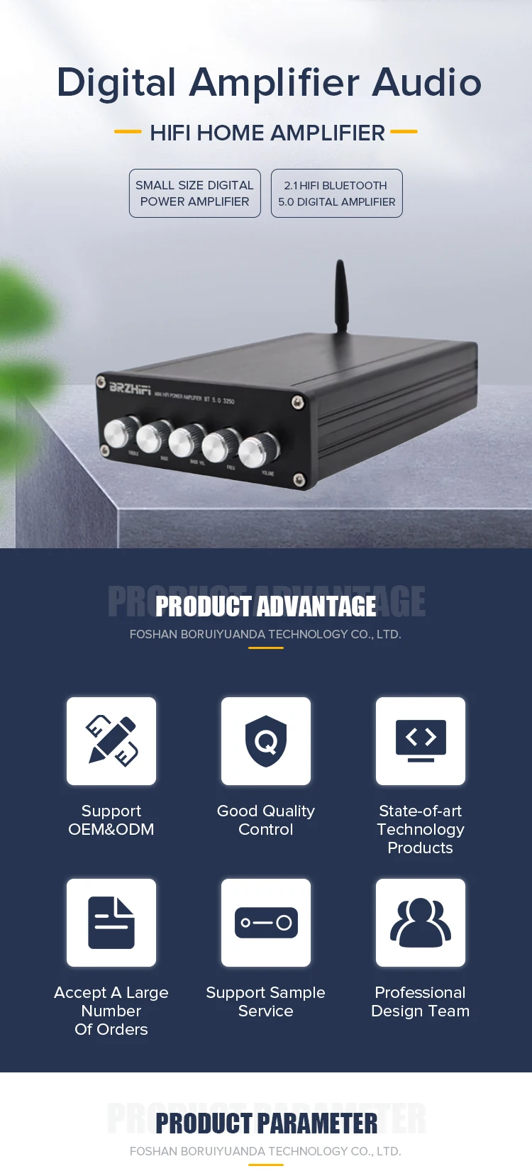 BRZHIF DP1-3250 digital amplifier audio digital BT amplifier stereo hifi power amplifier details