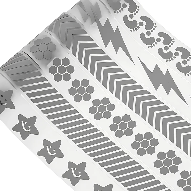 Custom Heat Transfer Reflective Logo PET Film Reflective Heat Transfer Vinyl Printed Garment Labels for Warning Clothing
