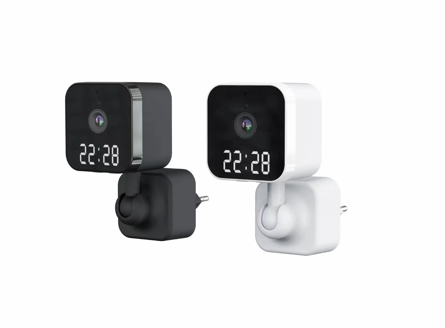 Cctv Camera Alarm Clock P2p IR Night Vision Clock Radio WiFi Wireless Wall Clock Camera