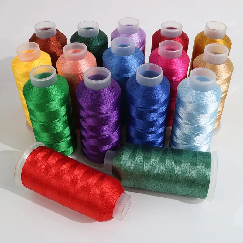 Factory Direct Sales 120D2 Polyester Silk Braided Tassels Mercerized Rayon Embroidery Crochet Knitting Thread for Cross Stitch