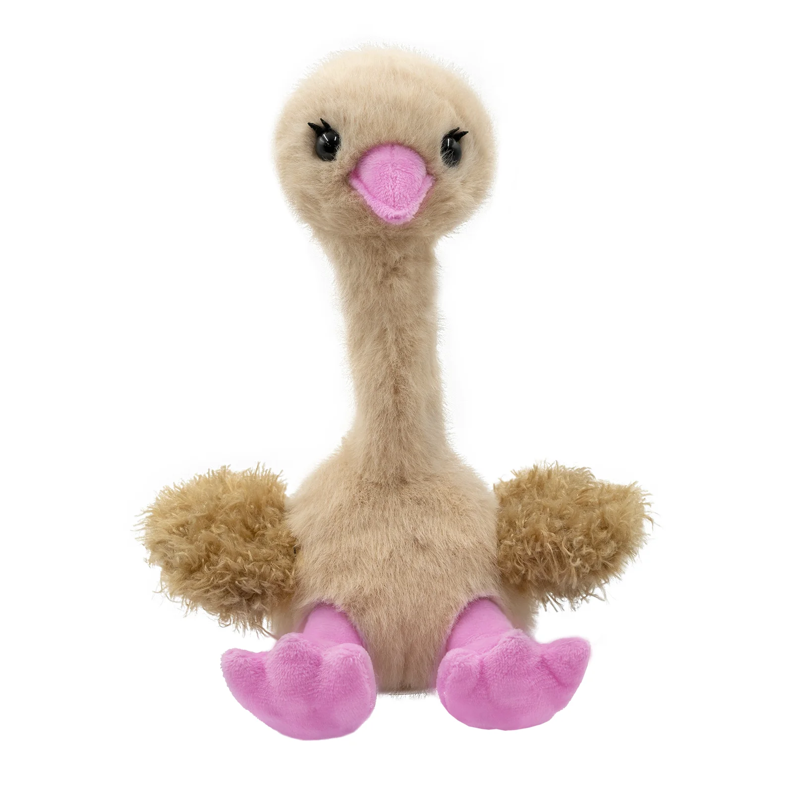 Hot Sale Light Yellow Ostrich Electronic Plush Toy for Kids Perfect Gift-New Electric Toy that Talks and Sings Animal Model