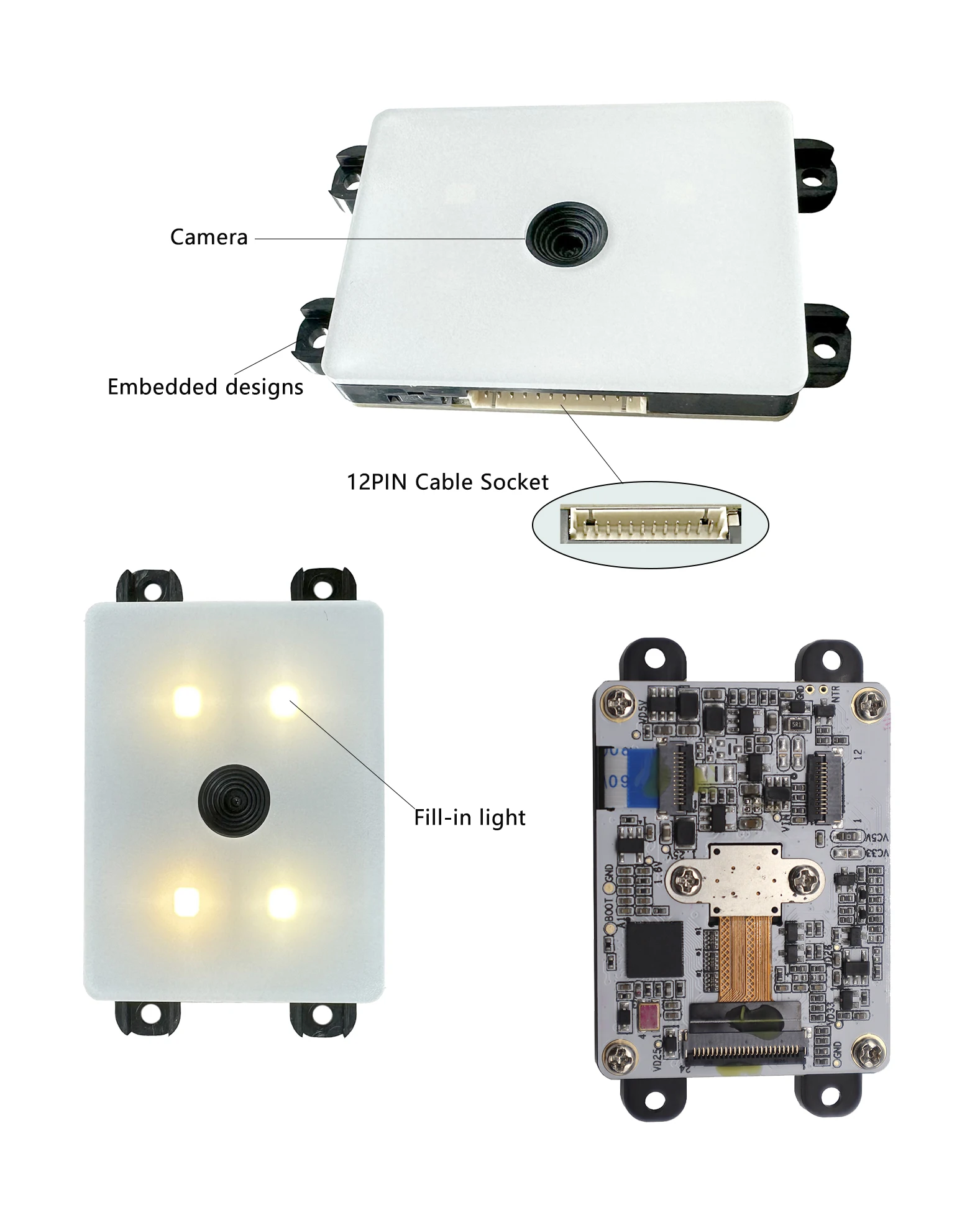 Yjfirst Iso14443 Access Control Rfid Nfc Qr Code Card Reader Rs232 ...