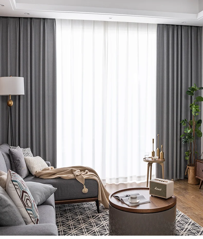 Alexa Motorized Electric Wifi Control Dark Color Blackout Hotel Curtains Vertical Shades Drapes Protect Privacy Curtains