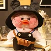 Black overalls-black cat hat-brown bag