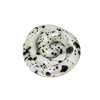 Body jewelry Paint Splatter Print Solid Taper with Spiral Solid Acrylic Taper Flesh Tunnel Plug