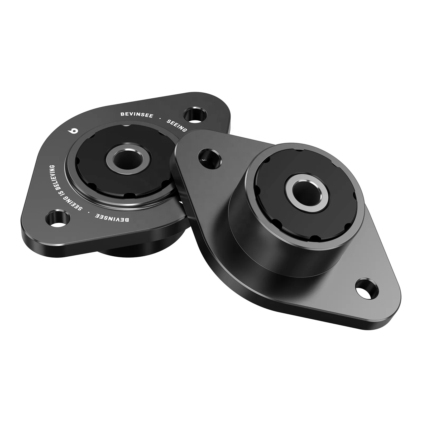 BEVINSEE Aluminum Rear Shock Mounts – 10mm With Poly Bushings – For BMW E36 E46 M3 Z3 Z4