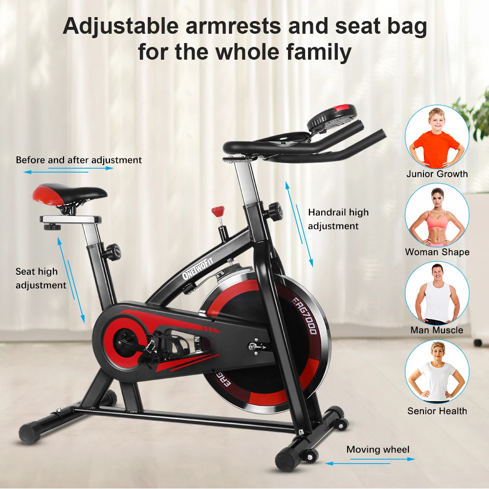 PRO Indoor Training Fitness Exercise Bike Cycle Home Gym 10KG Spinning Flywheel 