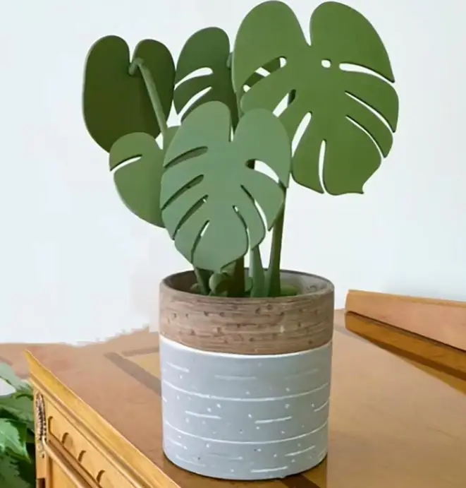 3d Printed Monstera Coaster Plant Ornament with Built-in Coaster Leaves  Modern Plant Decor for Artificial Plants Greenery| Alibaba.com