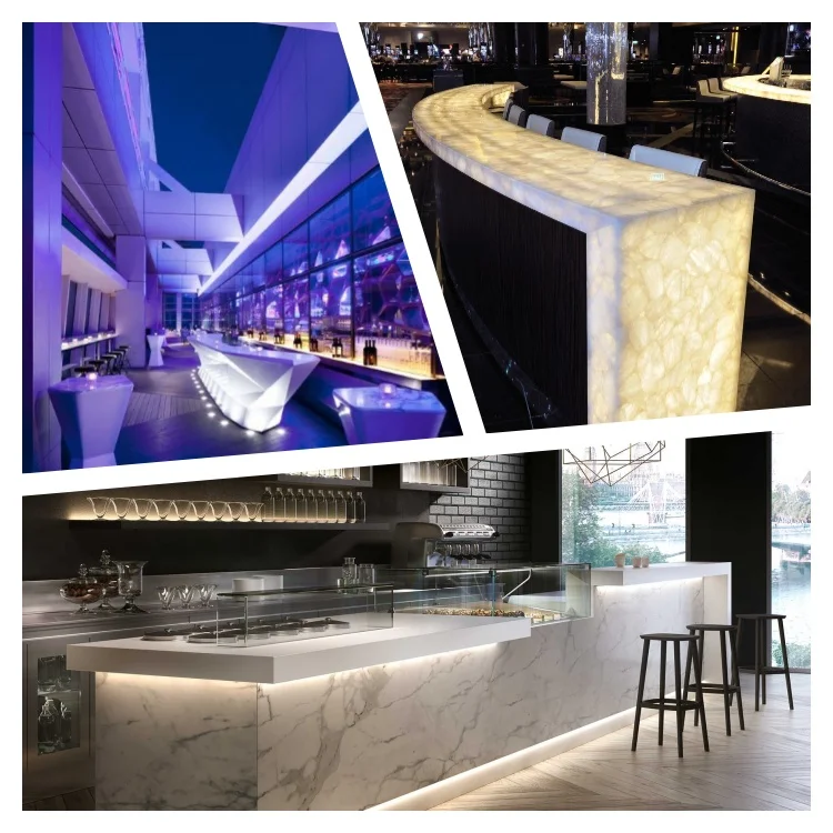 Custom Built Commercial Colorful Light Led Bar Counters Buy