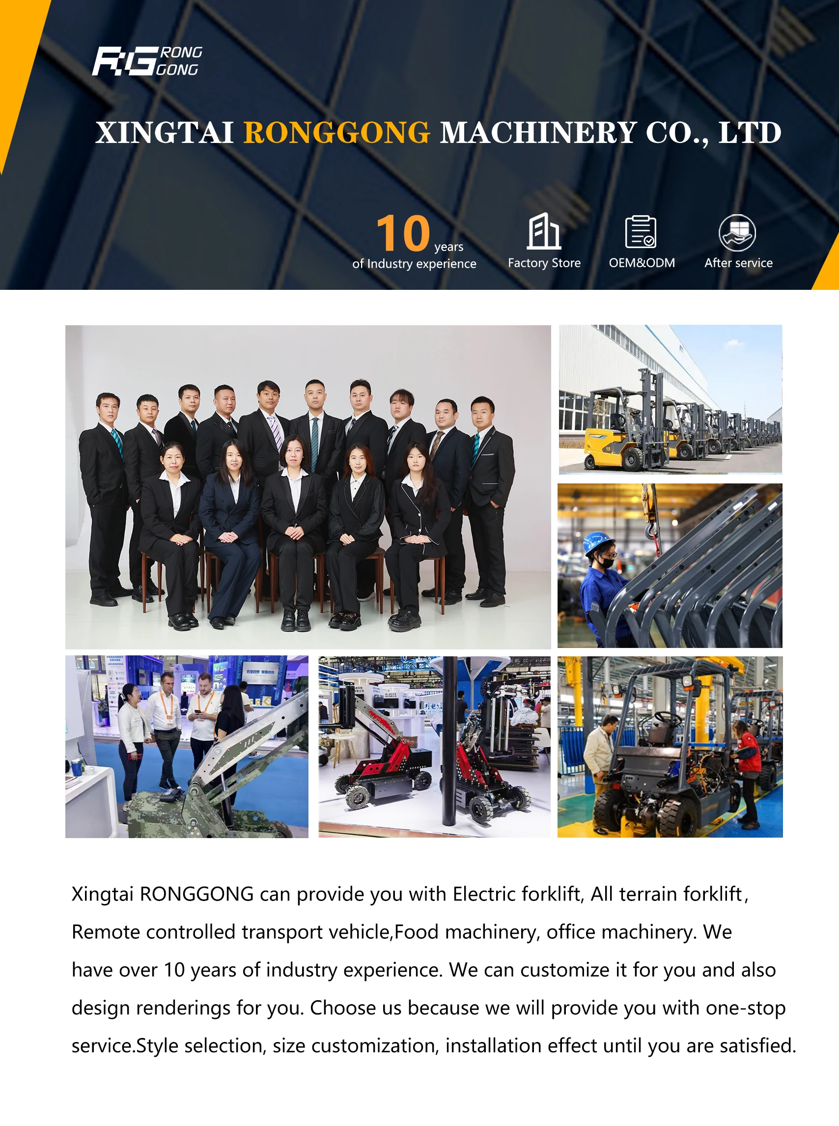 1T Small Four Wheel Counterweight Forklift Stacking Lifting and ...