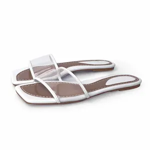 Custom Solid Color Tape Designer Shoes Sandals for Women and Ladies Luxury Wedding  Slipper  slip on Beach for Ladies Fashion