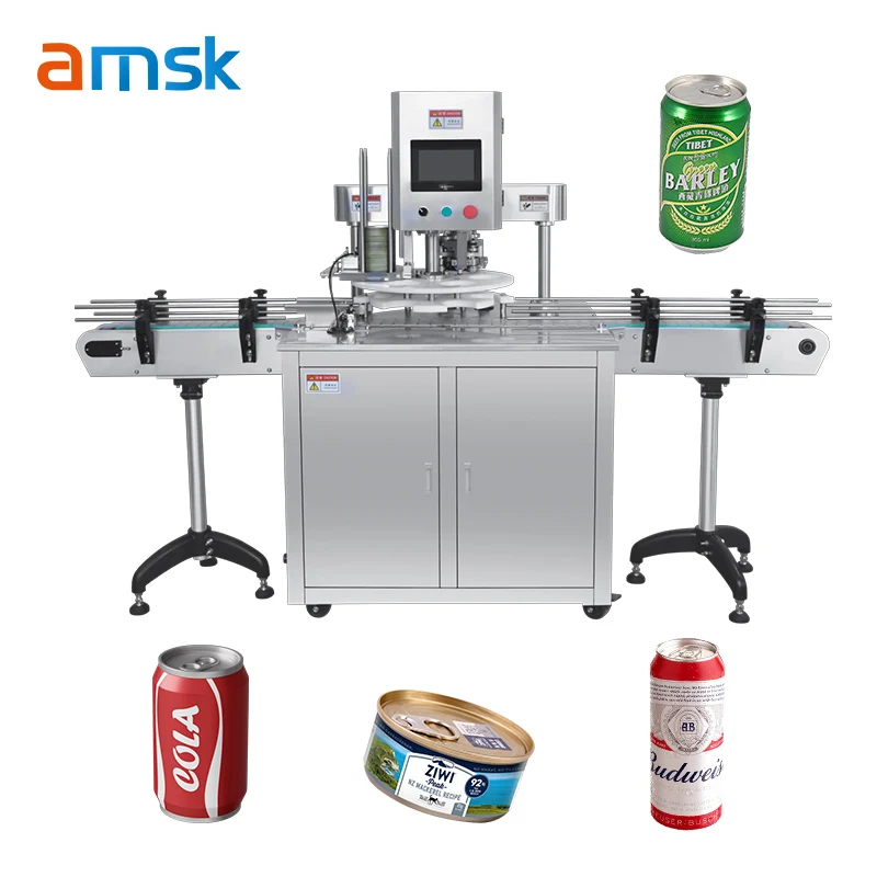 Für die Fabrikmontagelinie Nüsse Dosengetränke Thunfisch im Own Juice Warmtyp Automatische Hochgeschwindigkeitstyp Dosenverschlussmaschine
