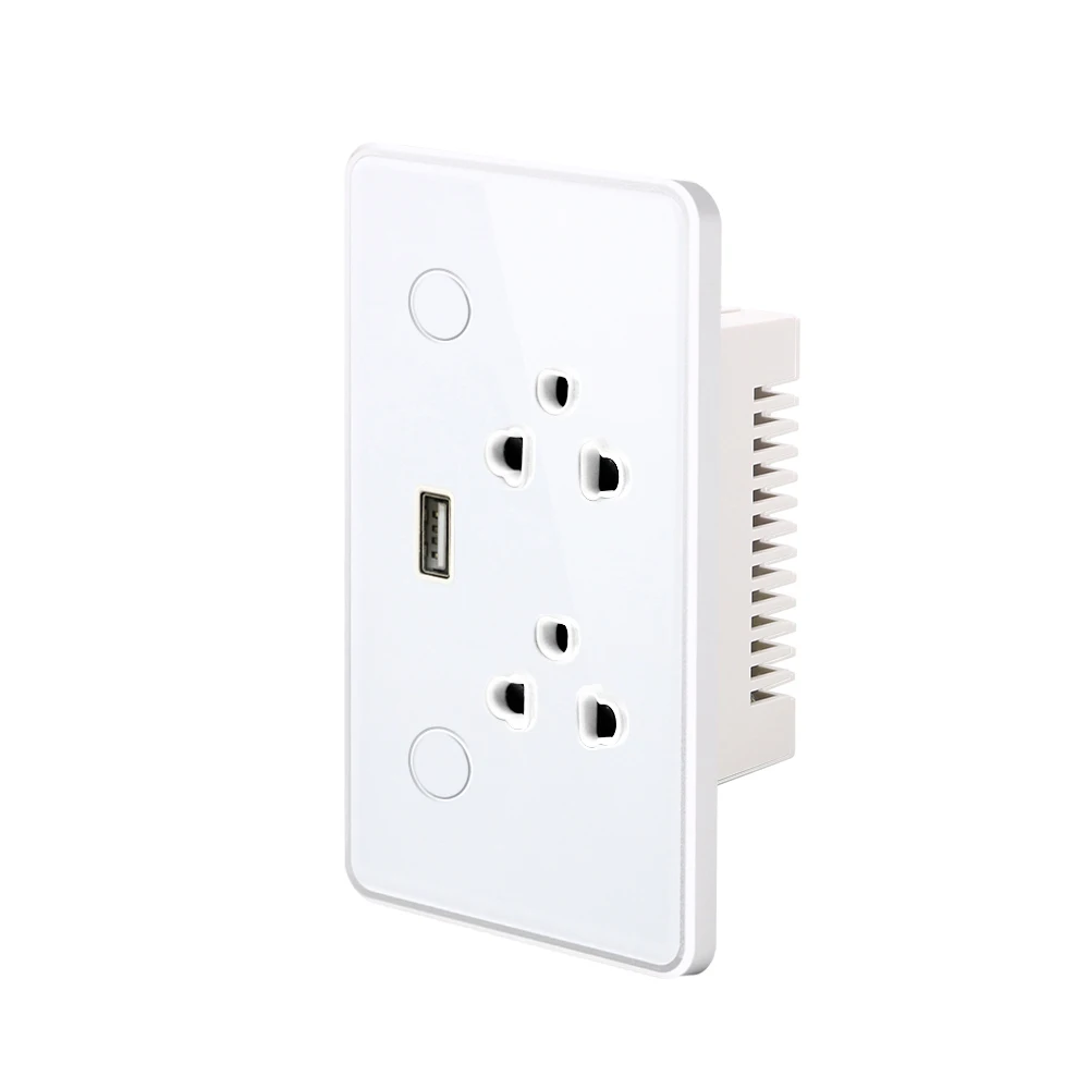 DUOMEI US Standard Smart Socket Tuya WiFi Smart Touch Panel Switch and Dual Socket