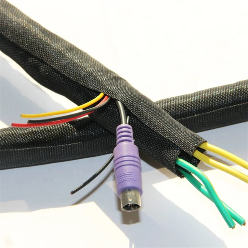 Высококачественная шумоподавляющая Гибкая расширяемая плетеная кабельная муфта самозакрывающиеся трубки для домашних