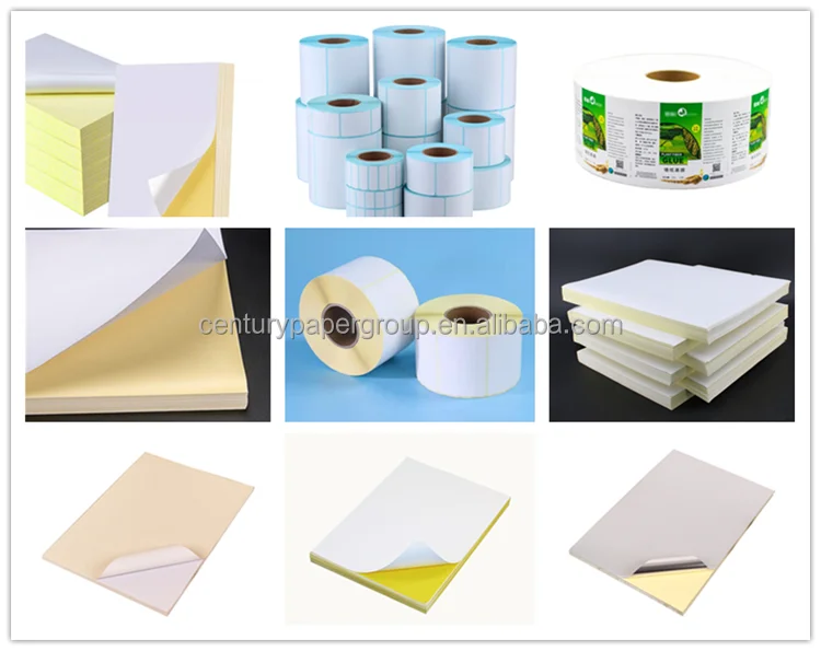 White 80gsm Coated Art Paper Hot Melt Adhesive Thermal Transfer Self