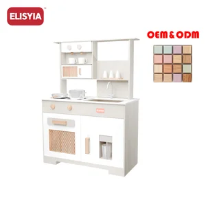 Custom Wooden Kitchen OEM DIY Preschool Kindergarten Classroom Playgroup Daycare Unstructured Parallel Solitary Guided Learning