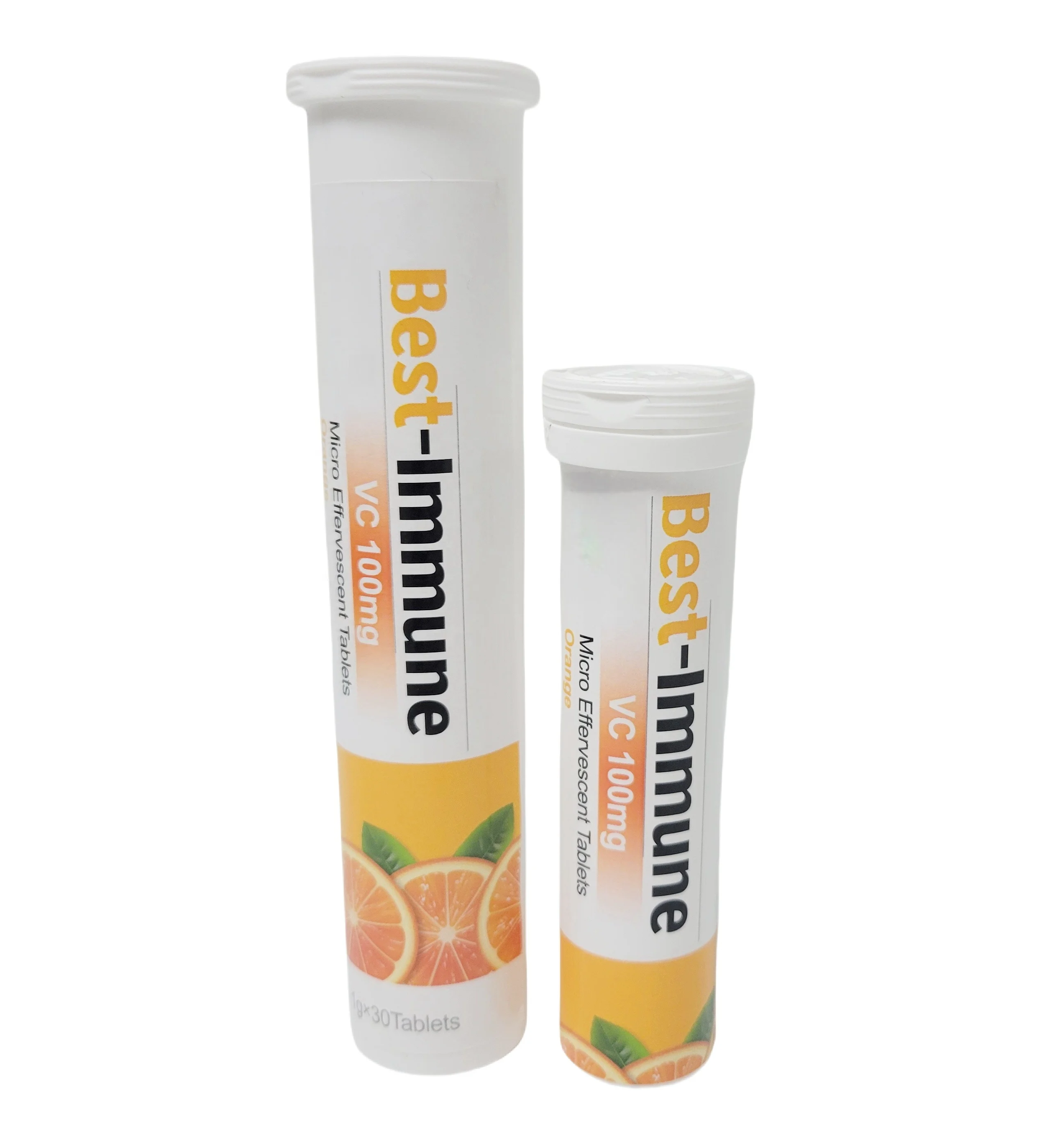 High Quality OEM Vitamin C 100mg Buccal Lozenge Tablet / Vitamin C Micro Effervescent Tablet