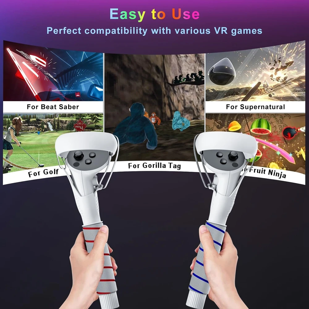 in VR Long Arms Handle Attachments for Oculus Quest