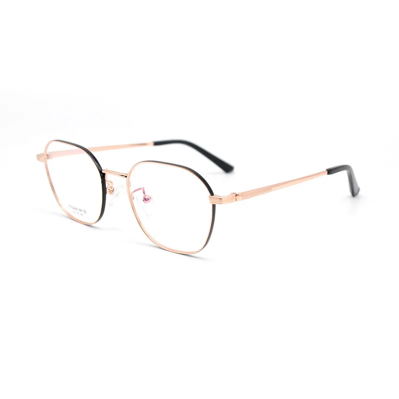 2024 Latest Design Popular Full Frame Titanium Eyeglasses Good Quality Optical Frames for Men Women Classic Style Circle Style