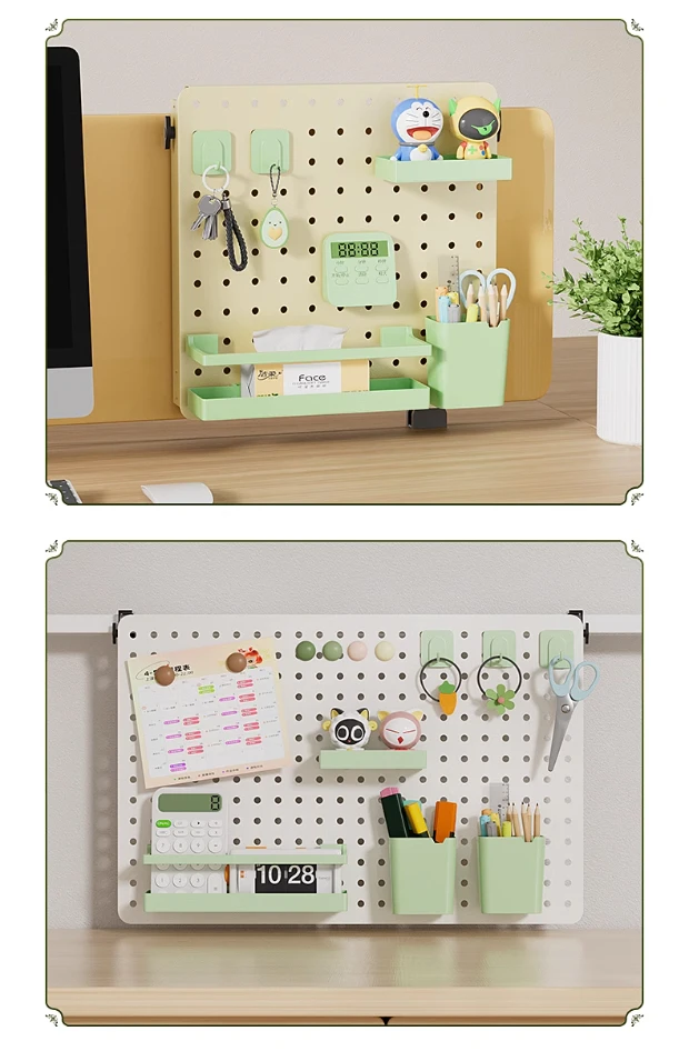 Office Baffle Carbon Steel Shelf Adjustable Hook and Loop Organizers