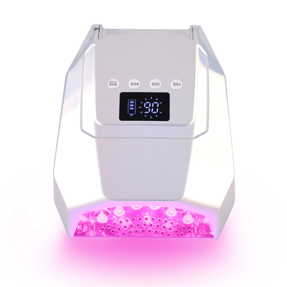 2025 New Design Gradient Color 98W Portable Cordless Pro Cure LED Nail Lamp Professional Low Heat Function for Nail Salon