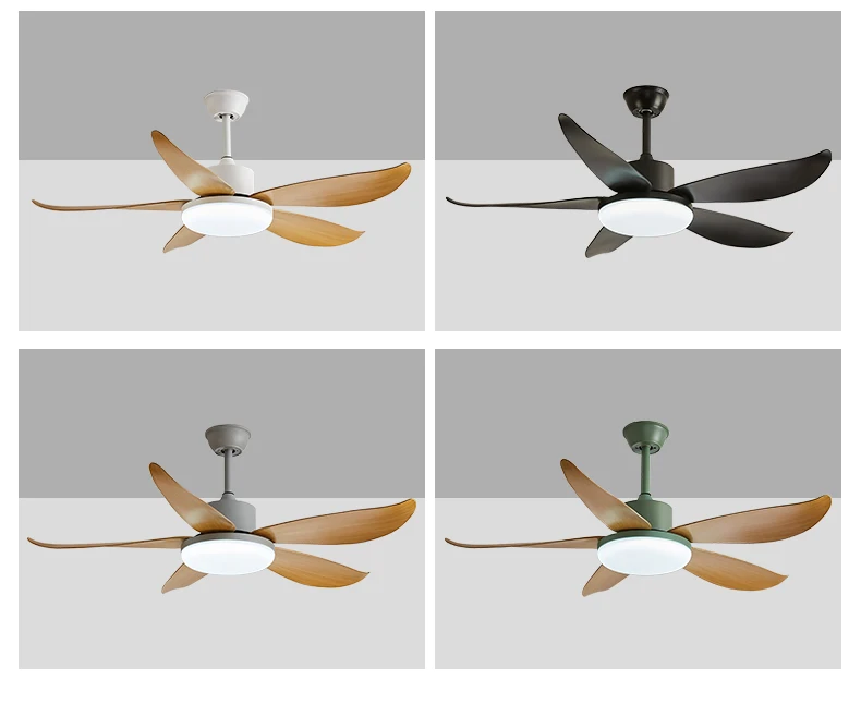 product high quality 50 inch modern indoor ceiling fan with led light abs blades  remote control dc motor for living room-3