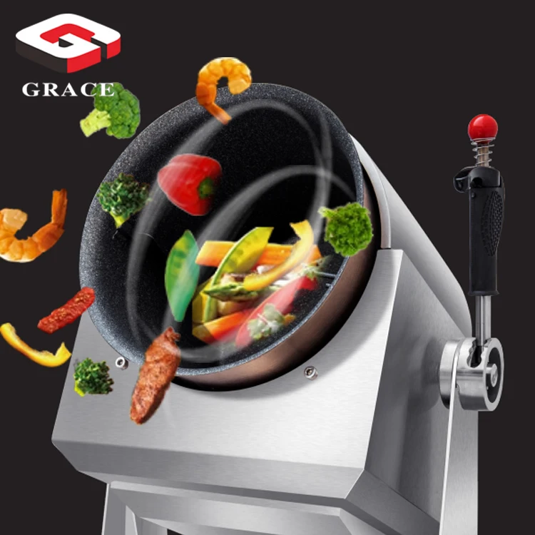 360 Degree Rotation Restaurant Automatic Stir Fry Robot Intelligent Kitchen Machine for Fried Rice for Commercial Use