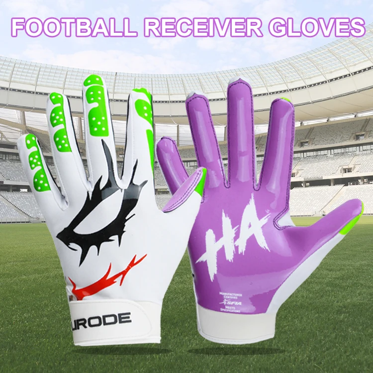 Professional Sticky Palm Lightweight American Football Gloves Enhanced