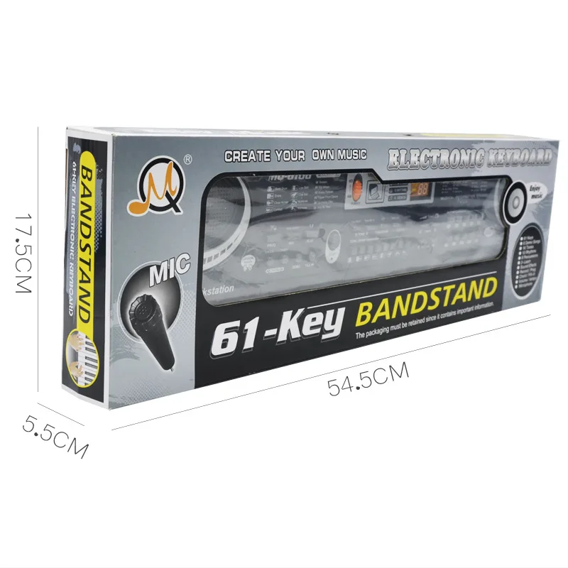 61-клавишная многофункциональная перезаряжаемая клавиатура пианино игрушка оптом музыкальный инструмент Детские для