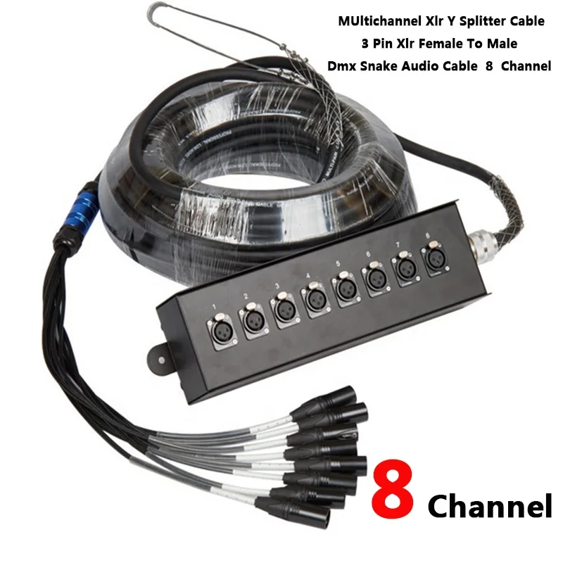 Multichannel Xlr Y Splitter Cable 3 Pin Xlr Female To Male De Power Dmx