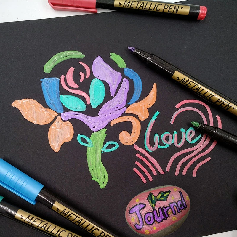 Набор из 10 цветных металлических маркеров